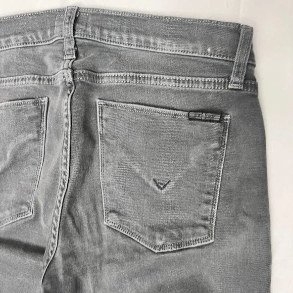 Hudson Krista Ankle Skinny Jeans Solid Gray Size 27 - Picture 8 of 12